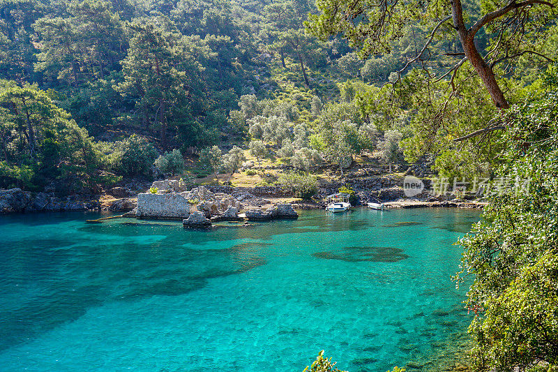 克利奥帕特拉巴斯湾Göcek, Fethiye，土耳其。